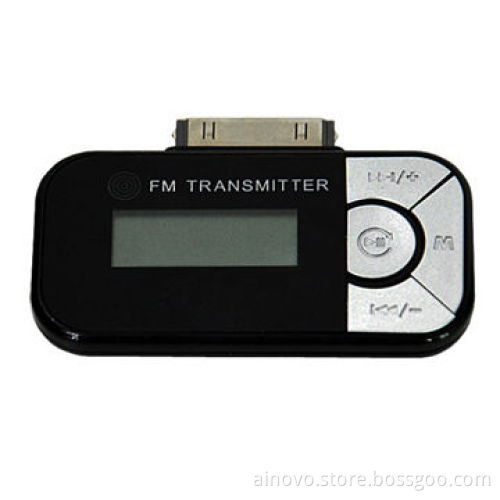 FM audio transmitter for iPhone5, LCD display, small size, 1,000W